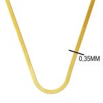Ezme Altın Zincir Kolye 14 Ayar 55 cm. 3,5 mm. resmi