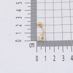 Kalp Tektaşlı Altın Göbek Piercing 14 Ayar resmi