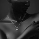 Beyaz Altın Baget Kolye 14 Ayar resmi