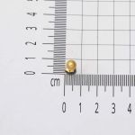 Kumlu 14 Ayar Altın Vidalı Top Küpe resmi
