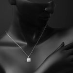 Prenses Baget Beyaz Altın Kolye 14 Ayar resmi