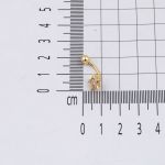 Yıldız Tek Taşlı 14 Ayar Kadın Göbek Piercing resmi