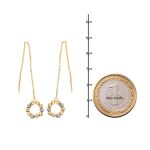 Toplu Halka Altın Zincir Küpe resmi