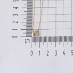 Taşlı N Harfli Minimal Harf Altın Kolye