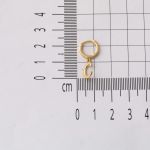 C Harfi Halka Küpe 14 Ayar Sarı Altın resmi