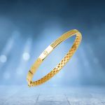 Vidalı Taşsız Altın Kelepçe Bilezik  resmi