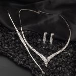 Baget Tasarımlı 14 Ayar Beyaz Altın Set Takımı resmi