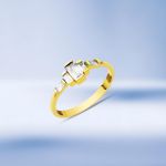 Baget Minimal Tasarımlı 14 Ayar Altın Yüzük