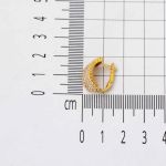 Yarımtur Sıra Taşlı 14 Ayar Işıltılı Altın Küpe resmi