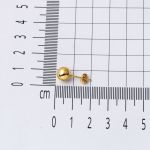 14 Ayar Altın Top Küpe 8 mm. resmi
