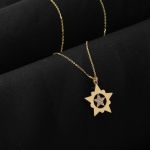 Modern Tasarım Yıldız Kolye Altın resmi