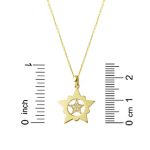 Modern Tasarım Yıldız Kolye Altın resmi