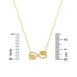 Modern Tasarım Sonsuzluk Altın Kolye resmi