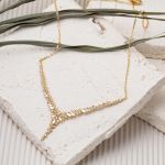 14 Ayar Altın Taşlı Tasarım Nişan Seti resmi