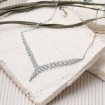 14 Ayar Markiz Taşlı Tasarım Beyaz Altın Üçlü Set resmi