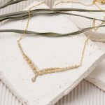 14 Ayar Damla Tasarım Altın Üçlü Söz Seti