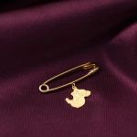 Filli Altın Çengelli Bebek İğnesi