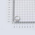 14 Ayar Parçalı Baget Taşlı Beyaz Altın Yüzük