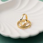 Klasik Köşeli 3 mm. Enli 14 Ayar Çift Alyans resmi