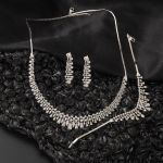 Damlalar Beyaz Altın Üçlü Set 14 Ayar resmi