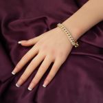 Tela Kare Kilitli Gurmet 14 Ayar Bileklik