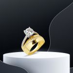 Tektaşlı Alyans 14 Ayar Altın Yüzük resmi