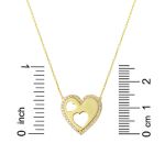 Kalbimin İçinde 2 Kalpli Altın Kolye resmi