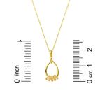 Kalbin Gözyaşı Baget Taşlı Altın Kolye resmi