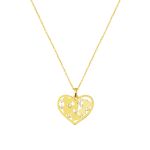 Minimal Kalpler Kadın Altın Kolye resmi