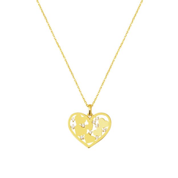 Minimal Kalpler Kadın Altın Kolye resmi