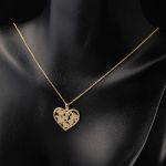 Minimal Kalpler Kadın Altın Kolye resmi