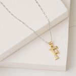 F Harfi Lettera 14 Ayar Altın Kolye Ucu