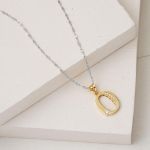 Lettera O Baş Harfli 14 Ayar Altın Kolye Ucu resmi