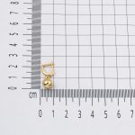 Sallantılı 14 Ayar Altın Top Küpe resmi