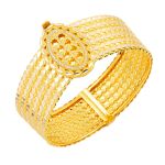 Burgulu İnsta Kelepçe Altın Bilezik