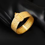 Burgulu İnsta Kelepçe Altın Bilezik