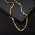 4 mm. Örgü 14 Ayar Altın Zincir 45 Cm.