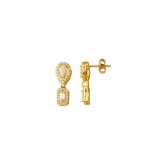 Damla Baget Taşlı 14 Ayar Altın Set Takımı