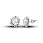 Este İncili Beyaz Altın Takı Seti