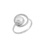 Arona İncili Beyaz Altın Set