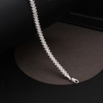 Baget Taşlı Tasarım Suyolu Beyaz Altın Bileklik resmi