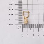 Yuvarlak Sallantılı 14 Ayar Baget Altın Küpe