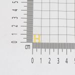 14 Ayar H Harfi Altın Minimal Küpe resmi