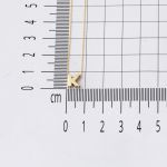 K Harfi Taşsız Minimal Harf Kolye 14 Ayar Altın resmi