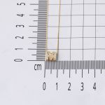 Taşlı M Harfli Minimal Altın Harf Kolye resmi