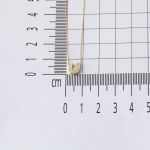 Taşlı U Harfli Minimal Altın Harf Kolye resmi