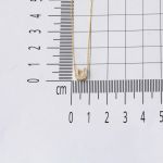 Taşlı U Harfli Minimal Altın Harf Kolye