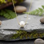 İncili 14 Ayar Altın Kolye resmi