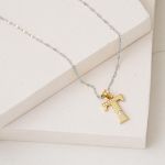 Lettera T Harfi 14 Ayar Altın Kolye Ucu resmi