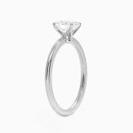 1 Karat Oval Mozanit Tektaş Yüzük - 14 Ayar Altın resmi